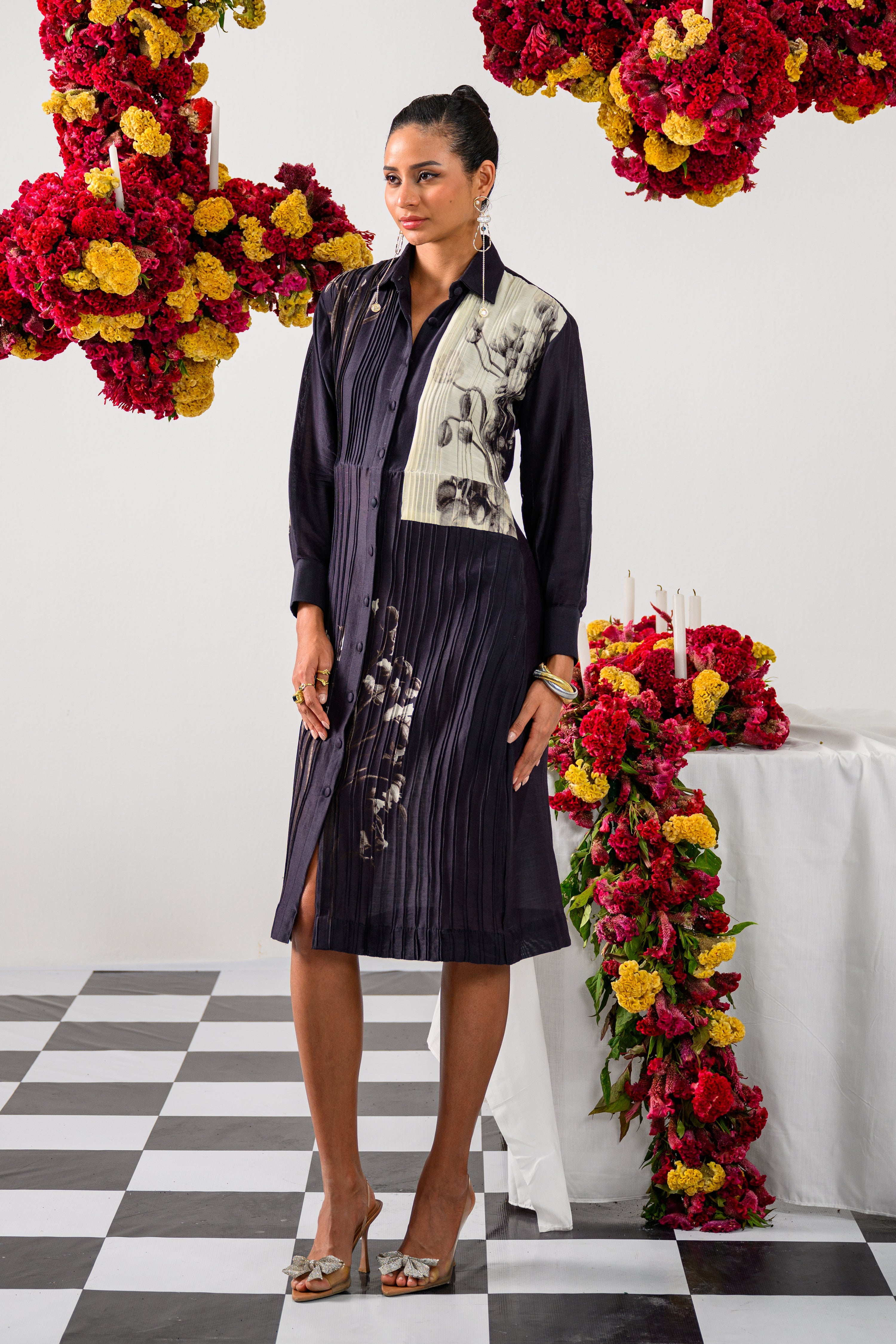 Antique Bloom Shirt Dress