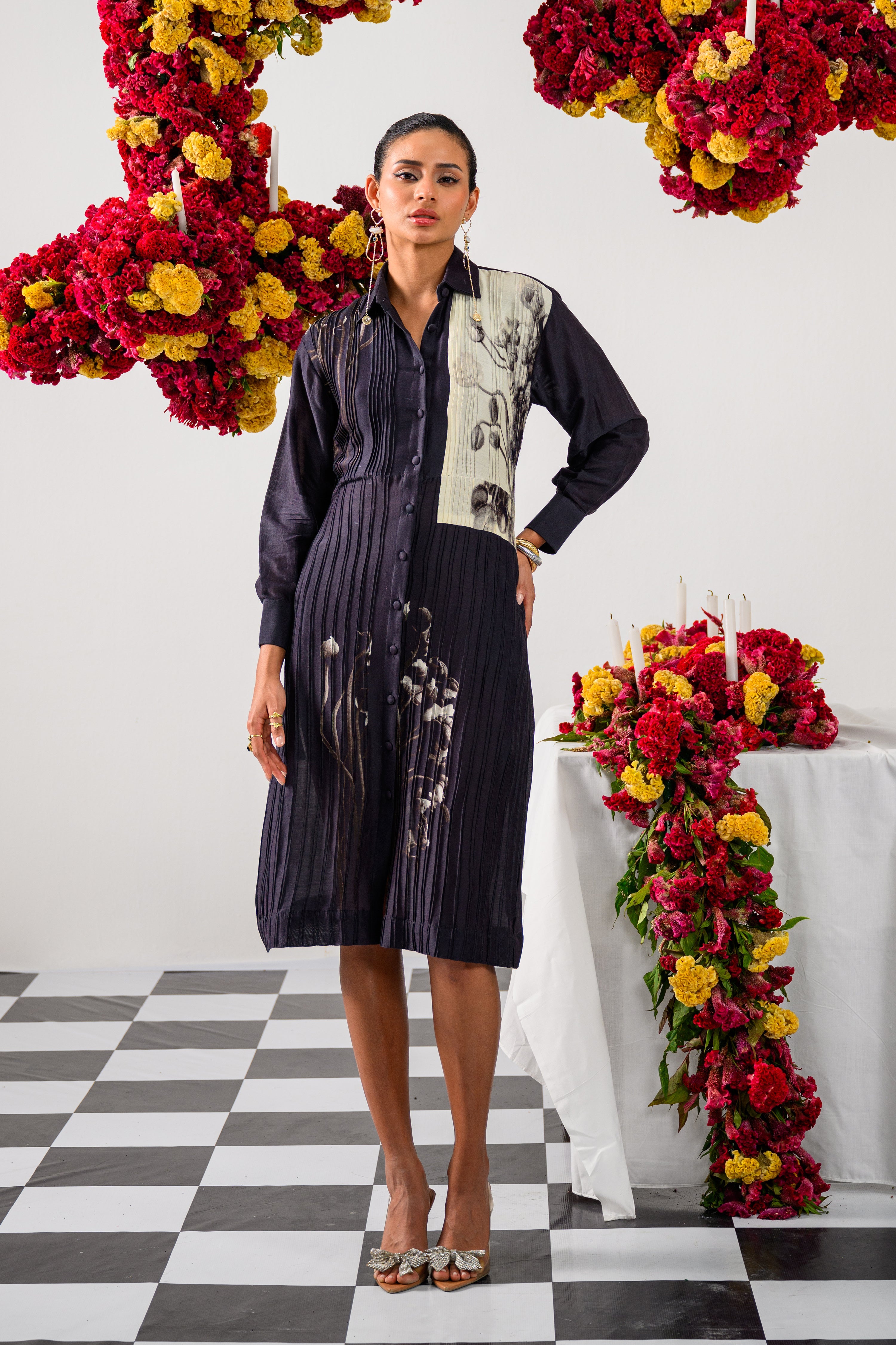 Antique Bloom Shirt Dress