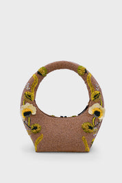 Golden Meadow Embellished Beaded Bag