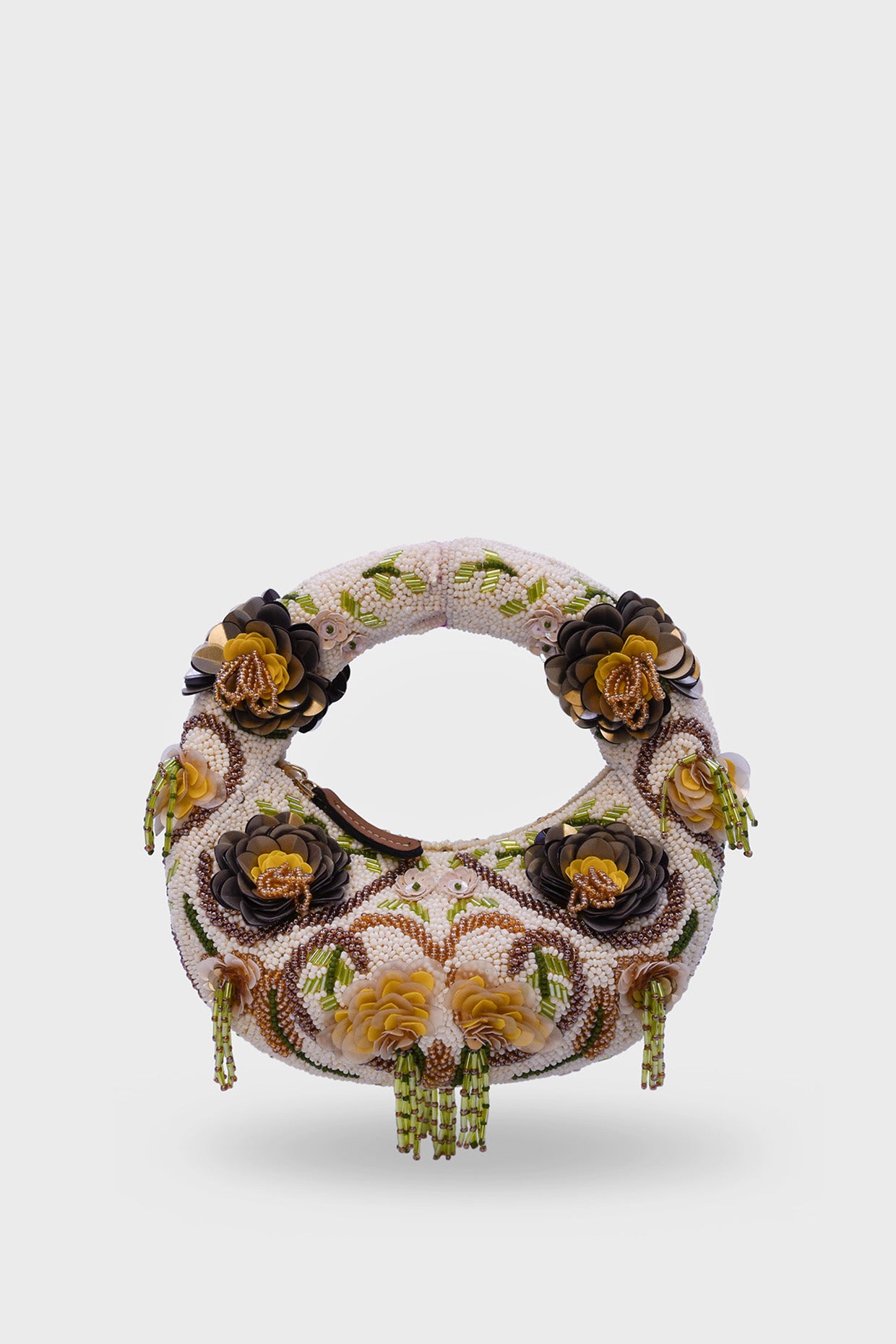 Golden Mirage Mini Beaded Bag