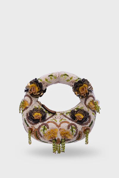 Golden Mirage Mini Beaded Bag