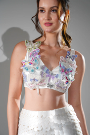 Hailey 3D Sequin and Rhinestone Butterfly Bralette