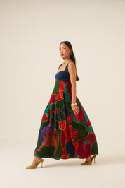 Forest Mosaic Maxi Dress