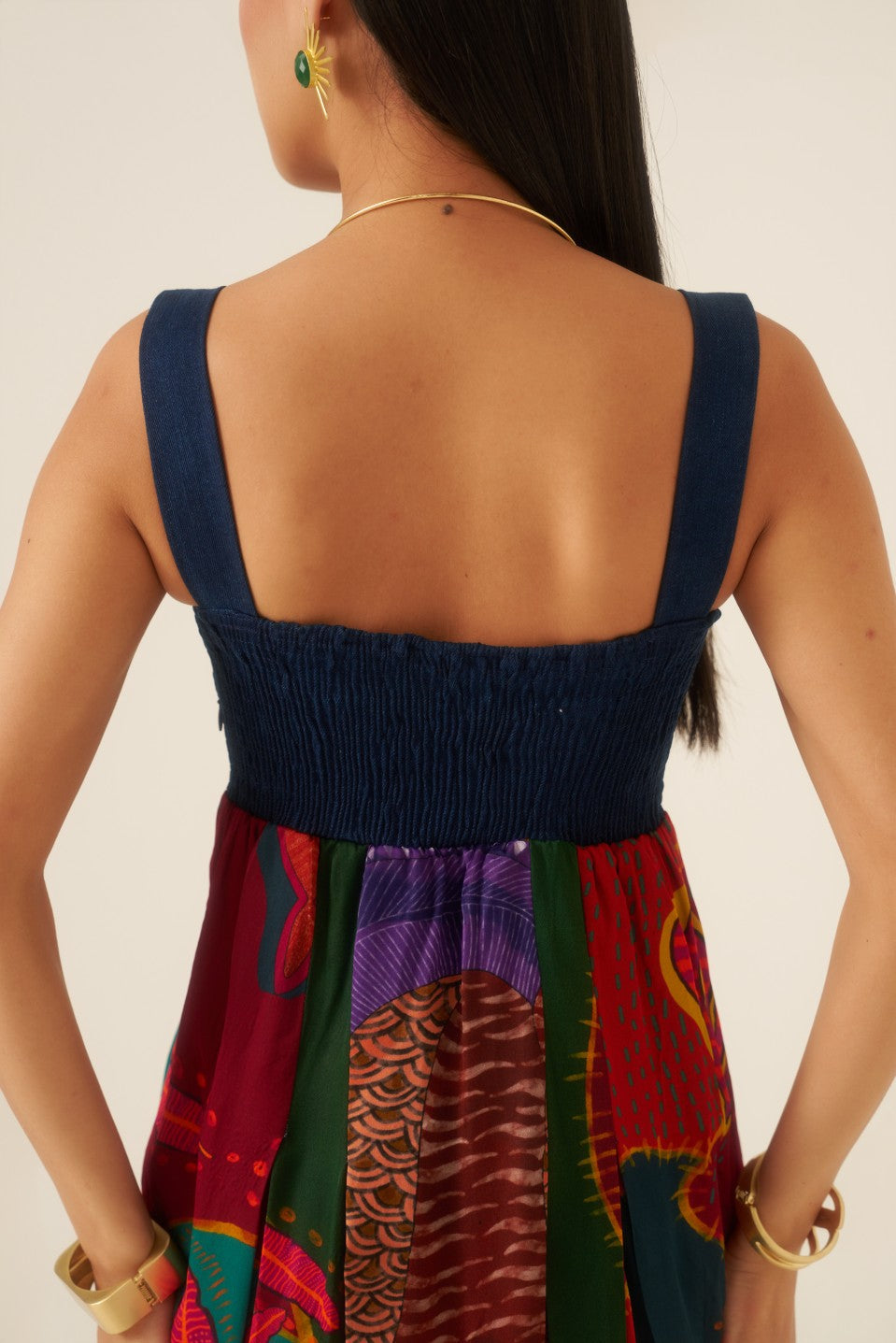 Forest Mosaic Maxi Dress