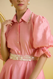 Bubblegum Embroidered Co-ord Set