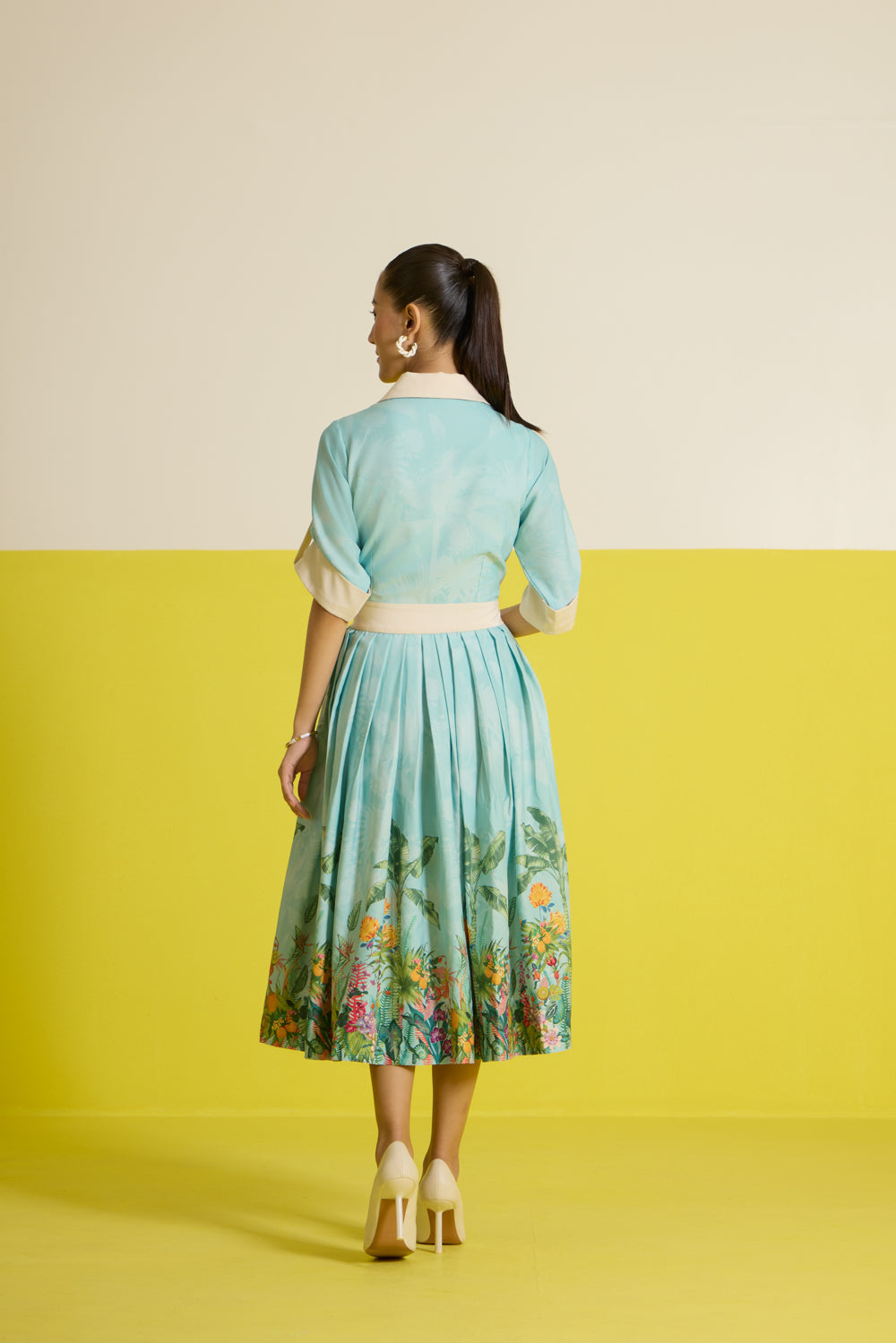 Costabella Half Sleeve Midi Dress