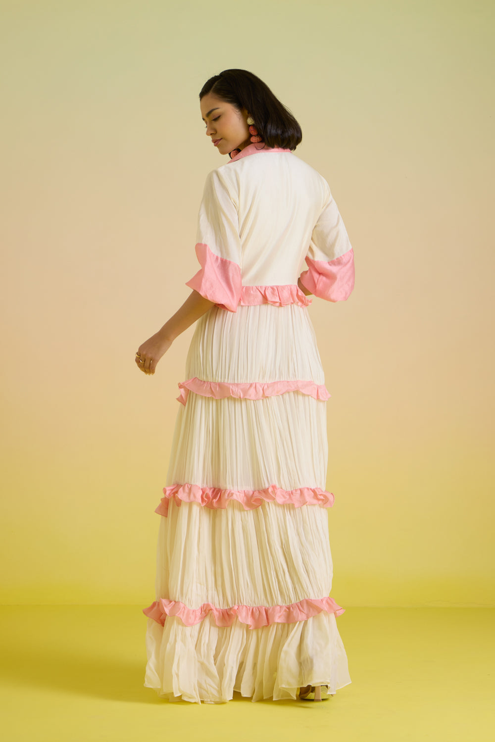 Gelato Embroidered Tier Dress