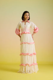 Gelato Embroidered Tier Dress