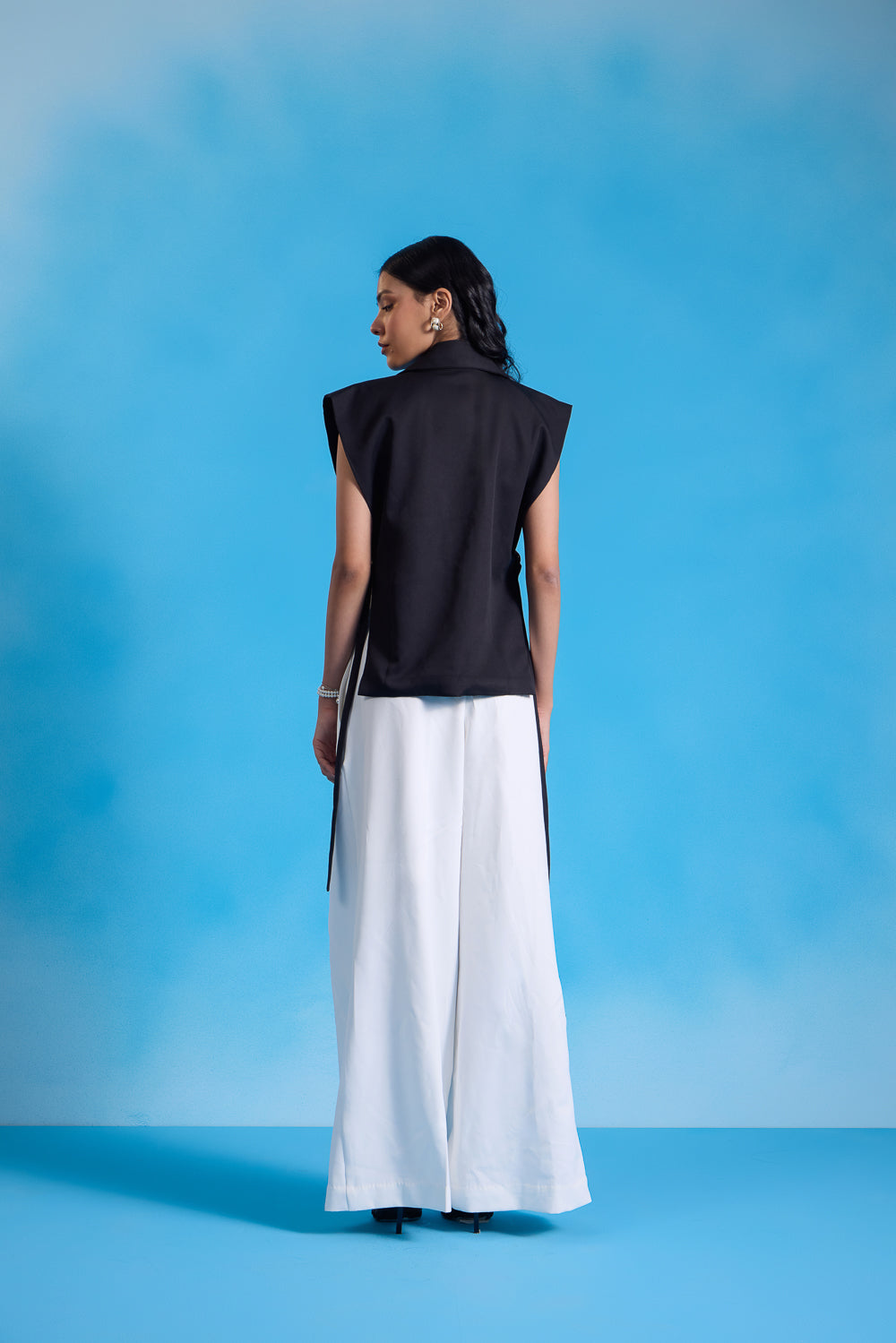 Esha Rao in Starlit Noir Vest Co-ord