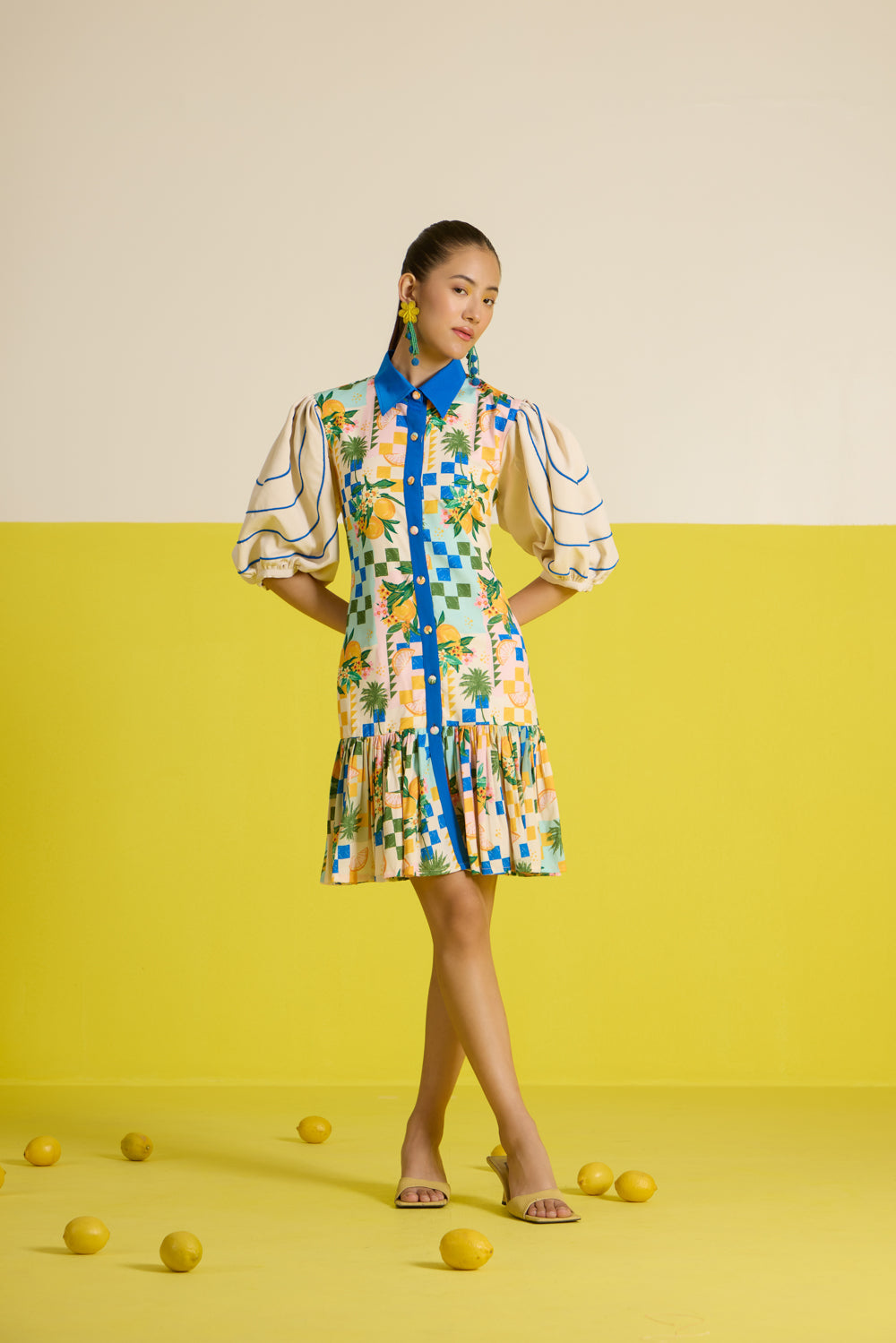 Sorrento Puffed Sleeve Shirt Dress