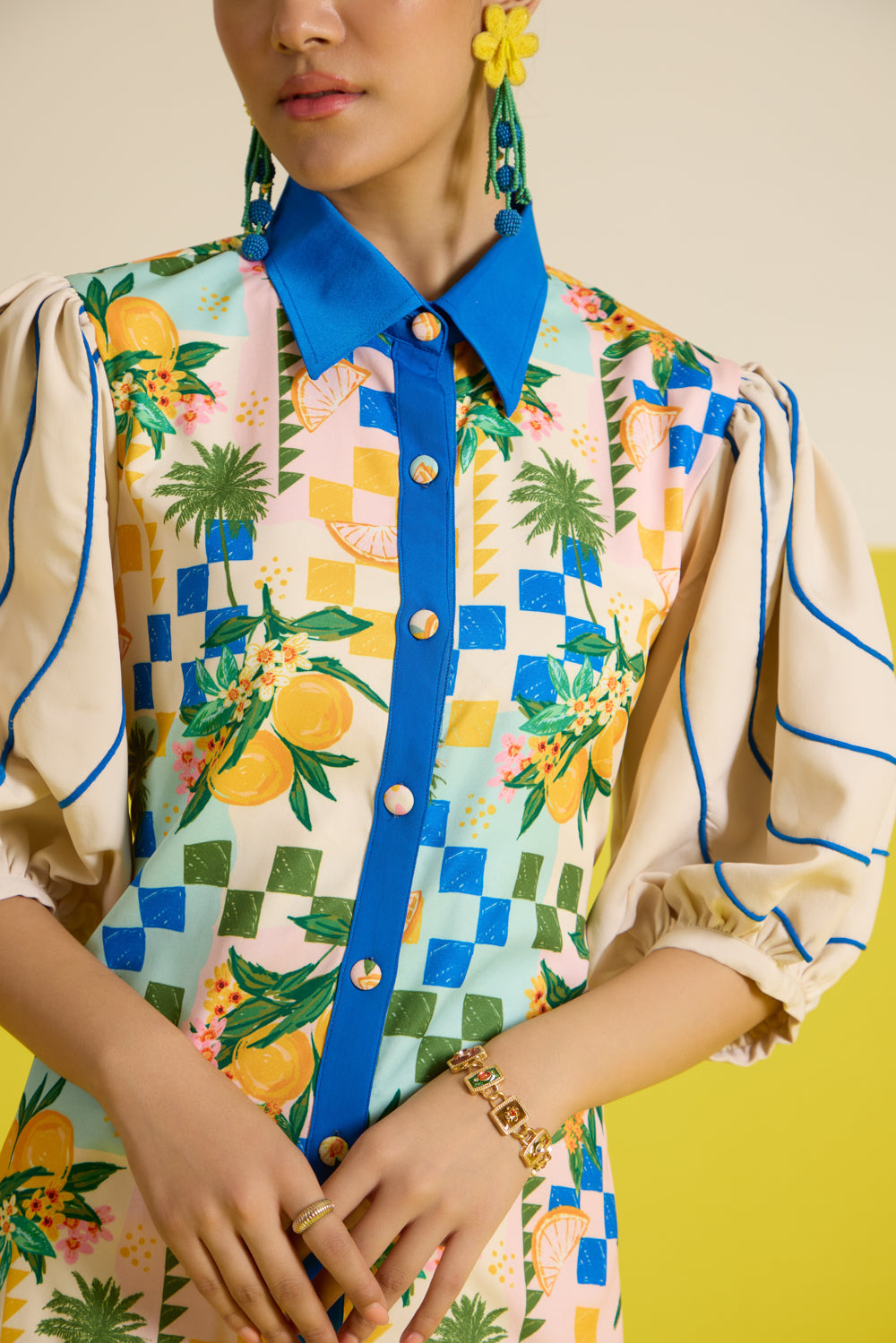 Sorrento Puffed Sleeve Shirt Dress
