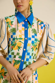Sorrento Puffed Sleeve Shirt Dress
