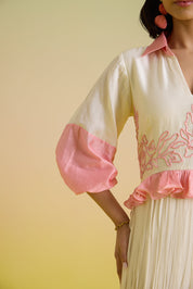 Gelato Embroidered Tier Dress