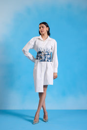 Gilded Asymetrical Shirt Dress