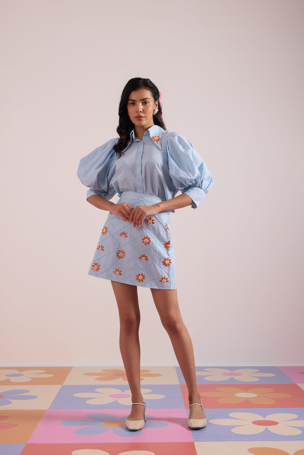 Sania Chadha in Blue Serenity Co-ord Set