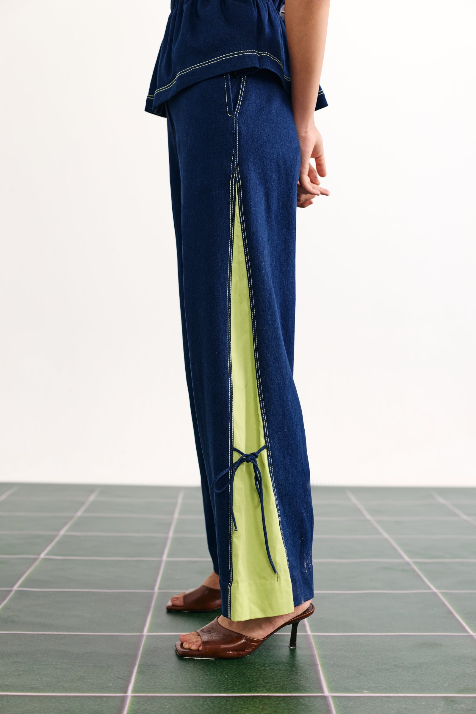 Indigo Neon Peplum Co-ord