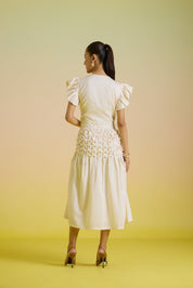 Vanilla Smocked Pearl Dress