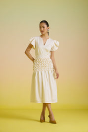 Vanilla Smocked Pearl Dress