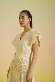 Vanilla Smocked Pearl Dress