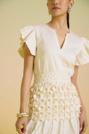 Vanilla Smocked Pearl Dress