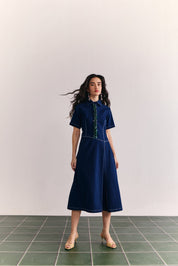 Indigo Midi Dress
