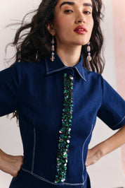 Indigo Midi Dress