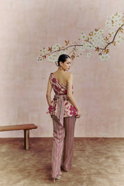 Merlot One Shoulder Co-ord Set
