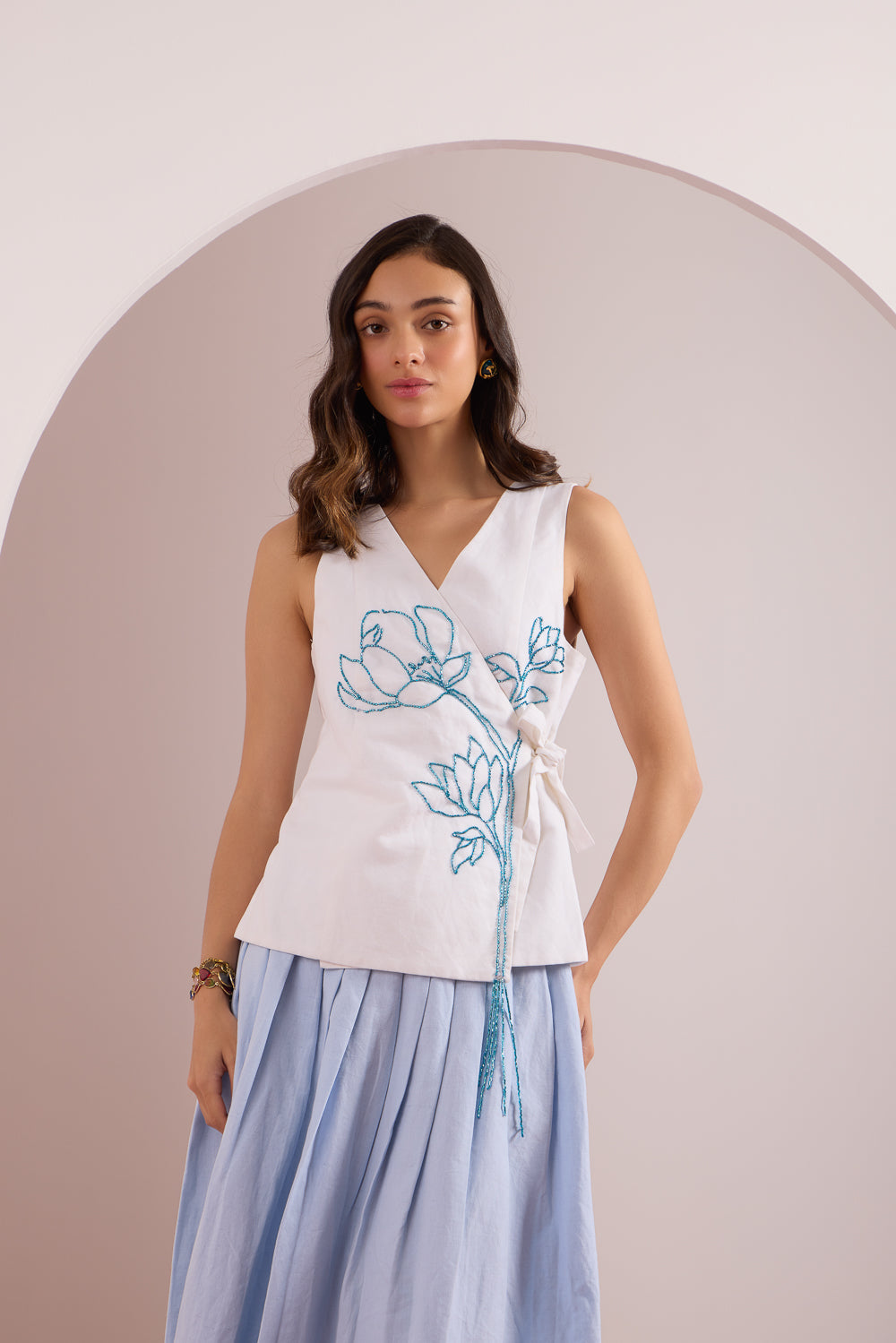 Sania Chadha in Blue Horizon Co-ord Set