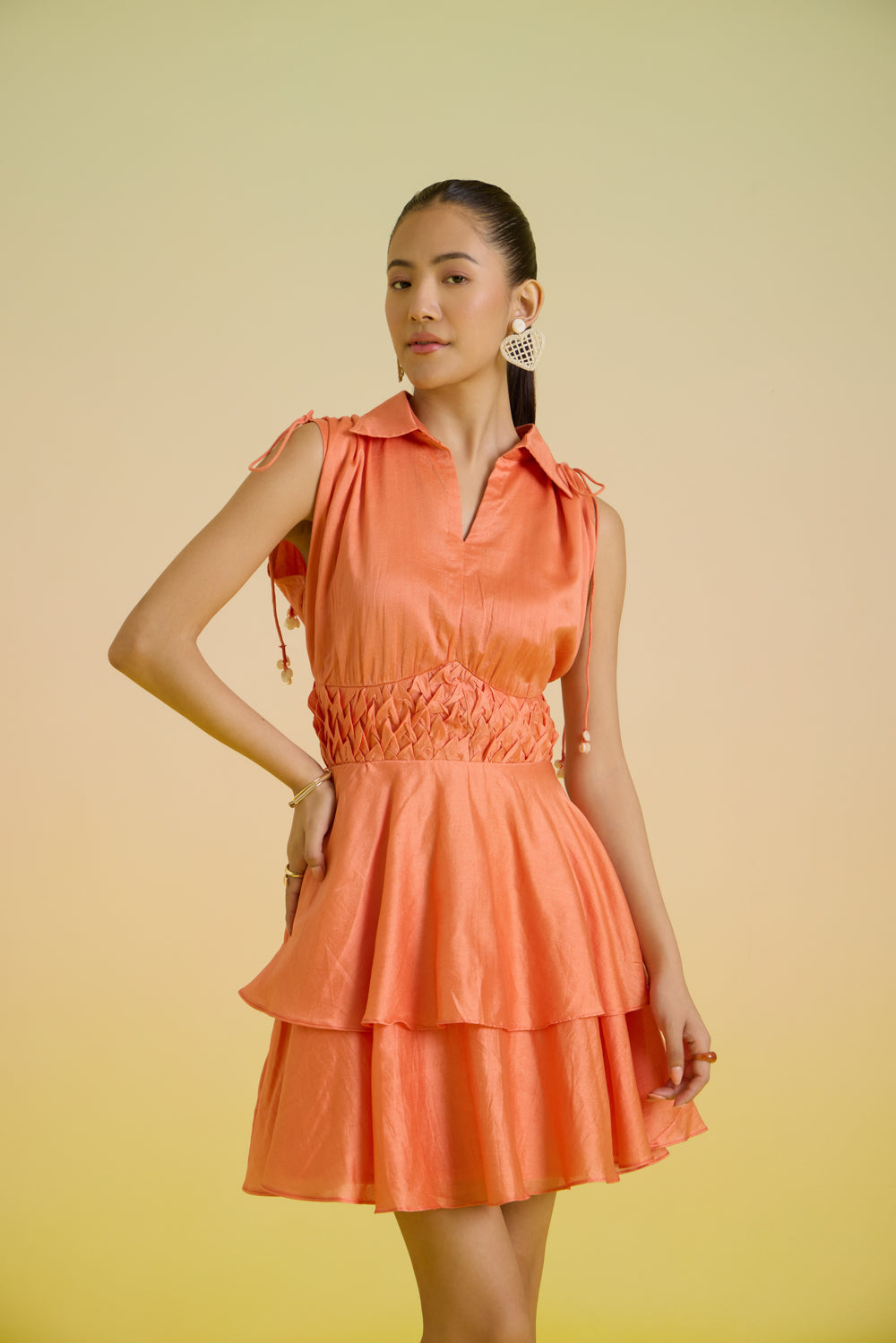 Sunset Sorbet Layered Dress