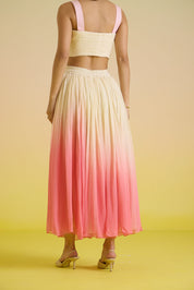 Rosé Georgette Skirt
