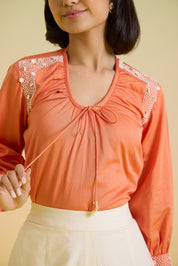 Sunset Sorbet Tie Up Top