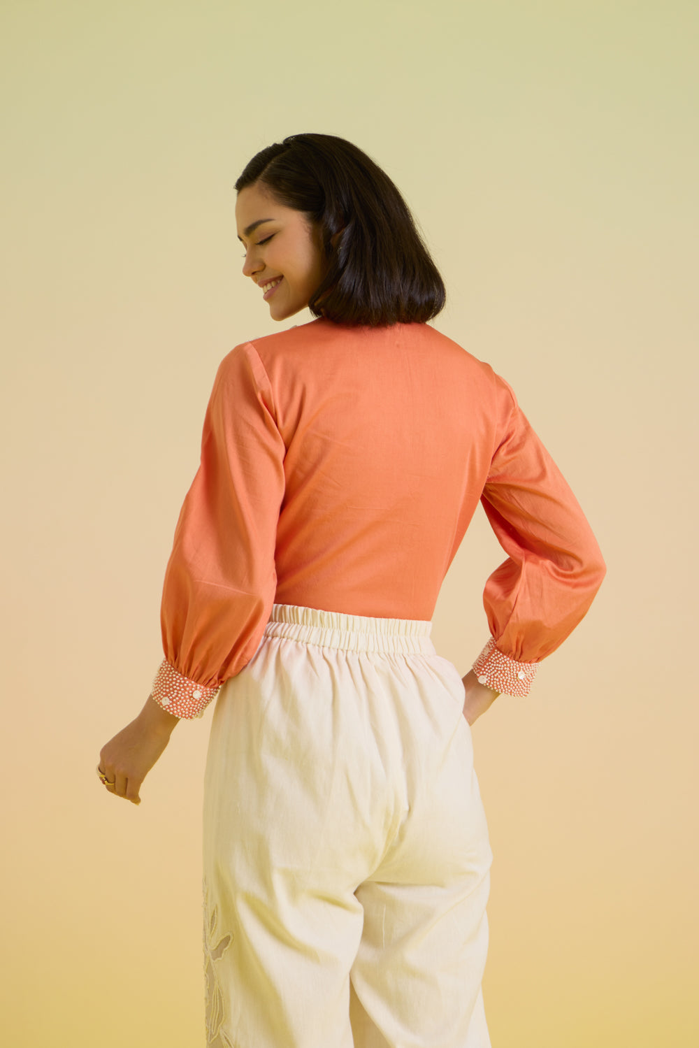 Sunset Sorbet Tie Up Top