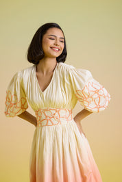 Sunset Sorbet Midi Dress