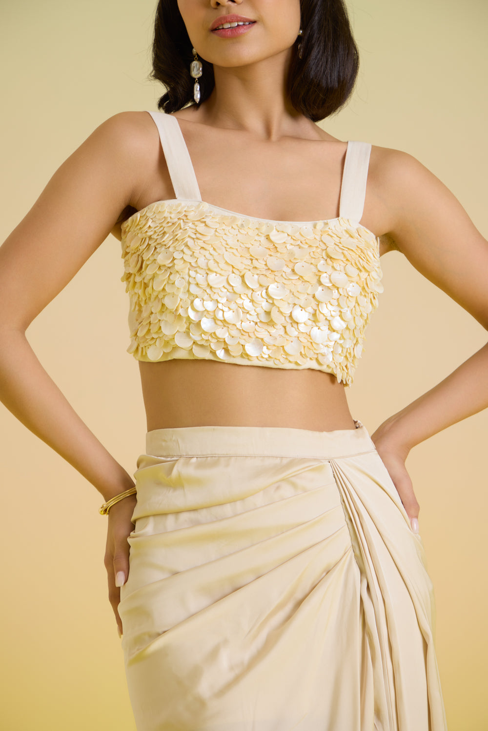 Ivory Shell Bustier Set