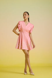 Rosé Petal Embroidered Dress