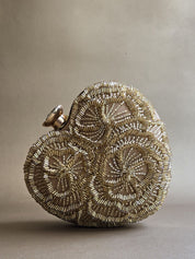 Gold Floral Heart Bag