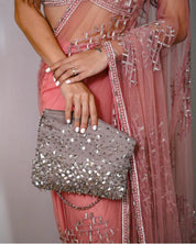 Silver Hobo Bag