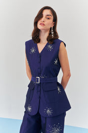Sapphire Sparkle Vest Co-ord Set