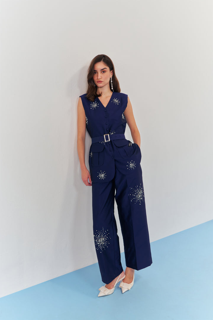 Sapphire Sparkle Vest Co-ord Set