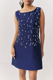 Sapphire Sparkle A line Dress