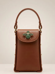 Bee Bling Bag Tan & Green