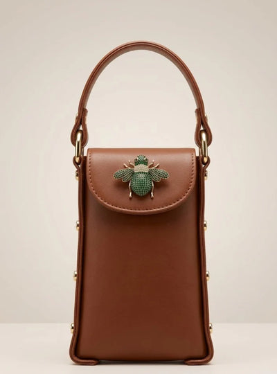 Bee Bling Bag Tan & Green