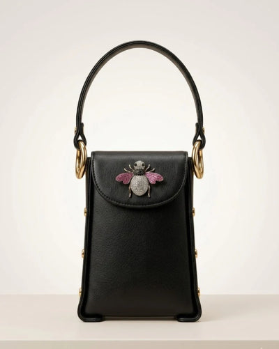 Bee Bling Bag Black & Pink Wings