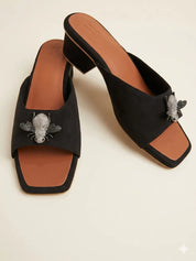 Suede Bee Heels Black