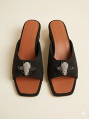 Suede Bee Heels Black