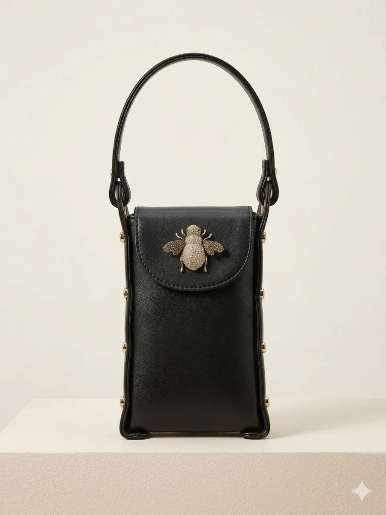 Bee Bling Bag Black & Gold Accents