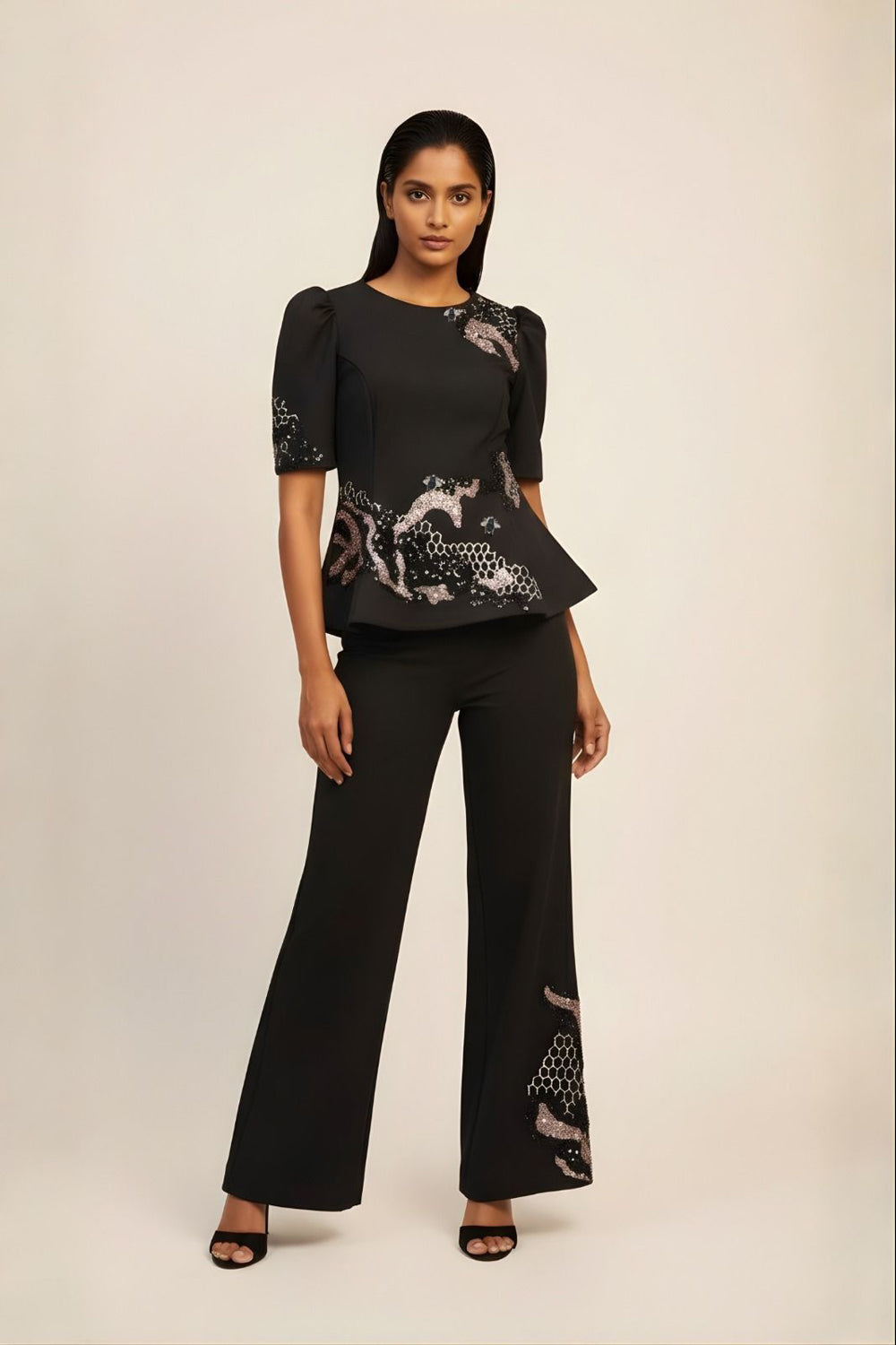 Cosmos Peplum Top & Pant Set