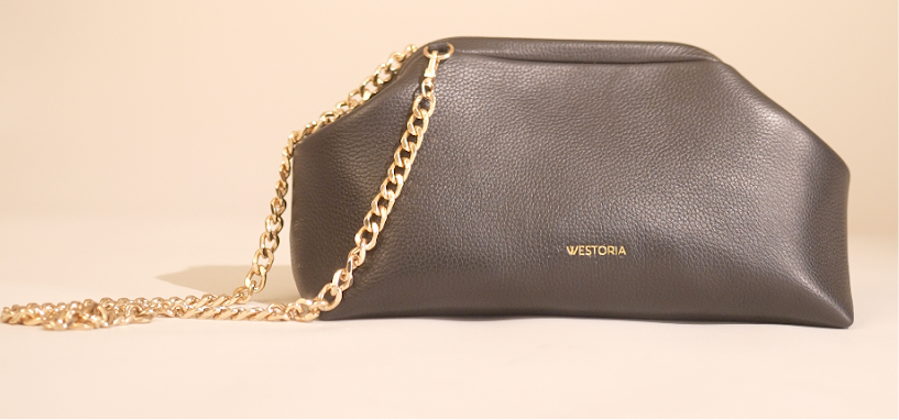 Westoria Black Pebbled Clutch Slingbag