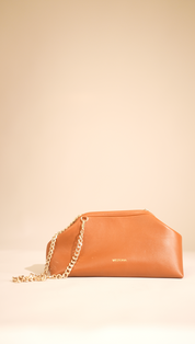 Westoria Tan Pebbled Clutch & Slingbag