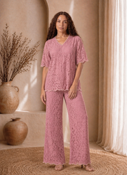 Pink Azure Lace Co-ord Set